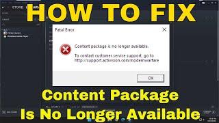 Content Package Is No Longer Available In Call of Duty (COD) FIX [Tutorial]