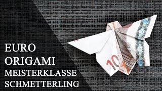 Euro Origami SCHMETTERLING Geldgeschenk GELD FALTEN | Geschenk | Money BUTTERFLY | Tutorial