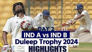 Duleep Trophy 2024 || India A vs India B Day - 2 ||Full Highlight