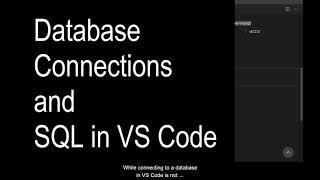 Database Connections in VS Code
