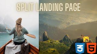 Split landing page animation without javascript