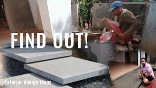 FLOATING STEPS IDEAS | INSTALLATION TECHNIQUES FOR OUTDOOR STEPS D.I.Y | #houseconstruction #steps