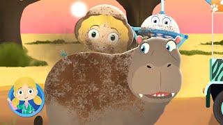 The Hippo and the Meerkat | Doctor Poppy's on Safari | Animals For Kids | Cartoon Animals