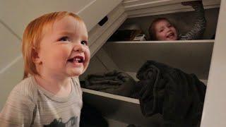 NiKO Learns HIDE N SEEK!! Adley shows baby brother our favorite family game and date night routine!