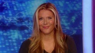 Trish Regan sings the national anthem