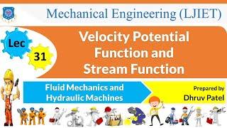 L 31 Velocity Potential Function , Stream Function | Fluid Mechanics | Mechanical