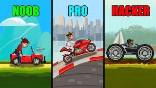 Hill Climb Racing 2 - NOOB vs PRO vs HACKER (Who are you?)