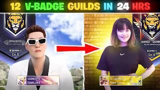 I Joined 12 Best V Badge Guilds in Just 24 Hours  - Garena Free Fire