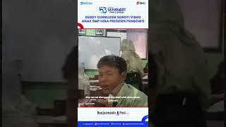 Video Anak SMP Viral Hina Presiden Prabowo Tentang Makanan gratis, Deddy Corbuzier Langsung Bereaksi