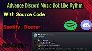 Create an Advanced Music Bot like Rythm and Groovy with 100+ Commands Without Coding Source Code 