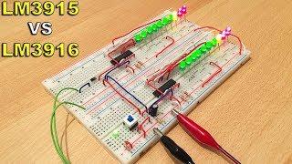 LM3915 vs LM3916 - The best Vu-Meters ICs - Differences and uses + Electric diagram