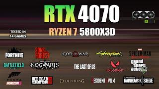 RTX 4070 + Ryzen 7 5800X3D : Test in 14 Games - RTX 4070 Gaming Test