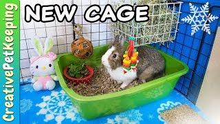 How to build a CHEAP DIY Rabbit Cage | Winter Theme