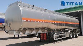 TITAN 45000 Liters Aluminum Tanker Trailer Price for Fuel Transport