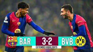 Barcelona vs Dortmund | 3-2 | Extended Highlights & Goals | UCL 2025