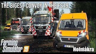 THE BIGEST CONVOY IN THE FS19!  Farming Simulator 19 Timelapse  Holmåkra  Episode #1