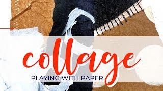 Making collage paper and using it in a collage #mixedmedia #abstractart #collageart #arttutorial