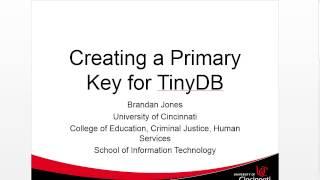 Create a PrimaryKey for TinyDb in AppInventor