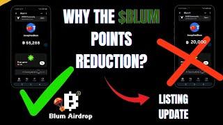 Blum Points Reduction| Blum Point Automatically Decrease| New Blum Airdrop Listing update