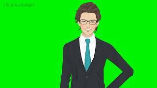 Young Man Speaking Tutor , Character animation- 2D animated, #chromahelper #study #greenscreen