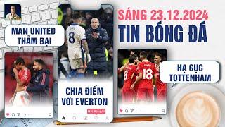 TIN BÓNG ĐÁ 23/12: MAN UNITED THẢM BẠI, CHELSEA CHIA ĐIỂM VỚI EVERTON,  LIVERPOOL HẠ GỤC TOTTENHAM