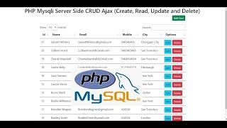PHP Mysqli Datatables Server Side CRUD Ajax (Create, Read, Update and Delete)