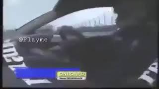 Distraction causes race car driver to crash and lose the race 