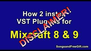 How to install VST plugins for mixcraft 8 and 9
