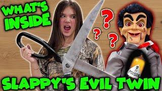 What's Inside SLAPPY’S EVIL TWIN! Cutting Open Creepy Doll