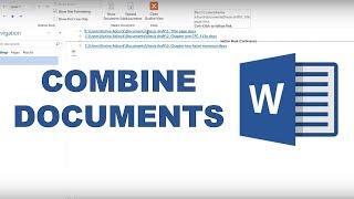 How to combine word documents