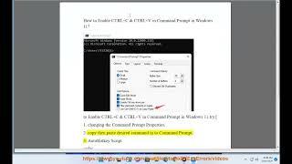 Enable CTRL+C & CTRL+V in Command Prompt in Windows 11/10