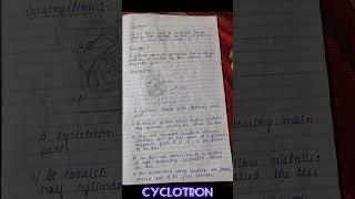 Cyclotron | Principle | Construction | Nuclear physics