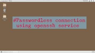 Password less connection using ssh service