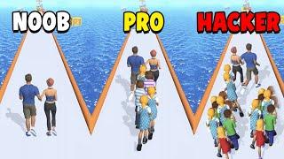 NOOB vs PRO vs HACKER ​in Family Run 3D