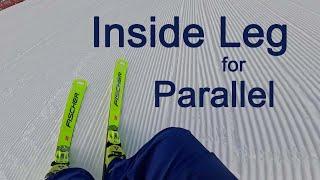Inside leg activity for parallel turns