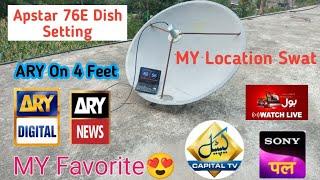 How To Set Apstar 7@76E On 4 Feet | Ary Shift To Apstar 76E | Ary Dish Setting On 4 Feet?