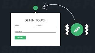 Animated EXPANDABLE Contact Form Using Html And CSS | CSS Form with Shaking Hover Effect Icon