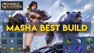 BEST MASHA MARKSMAN BUILD MOBILE LEGENDS BANG BANG