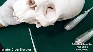 Use Of Winter Cryer Elevator/ Use of CrossBar Elevator/ Use of Dental Elevator For tooth Extraction