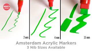 See Amsterdam Acrylic Markers three nib sizes!
