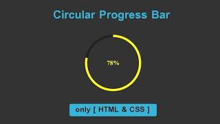 Circular Progress Bar Using HTML and CSS | Using conic-gradient To Create a Circular Progress Bar