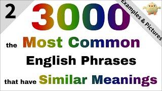 English listening and speaking practice: 3000 Sentences that have similar meanings, English Thinking