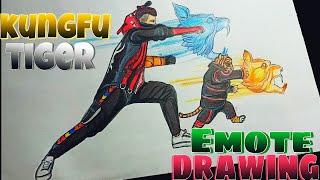 FREE FIRE DRAWING || EMOTE DRAWING || kungfu tight emote drawing|| Drawing free fire || Queen omni