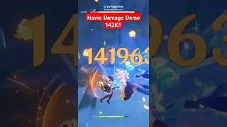 INSANE NAVIA SKILL DAMAGE IN #genshinimpact #navia #damage #showcase