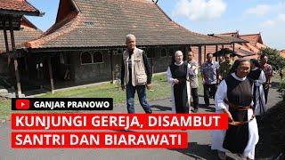 Kunjungi Gereja Jelang Natal, Disambut Santri dan Suster