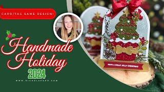 HANDMADE HOLIDAY 2024 | CHRISTMAS TREE CUPCAKE Handmade Card or Tag with Die Cuts (Friday Live)