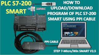 Easy to connect PLC S7-200 SMART communication with PPI cable by Step7 MicroWin SMART V2.5