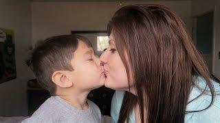 MOM KISSES SON ON MOUTH!