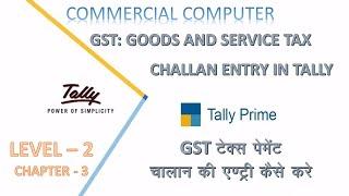 GST Challan Entry in Tally Prime in Simple Way | in Hindi | by Sunil Shroff