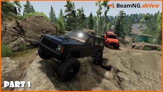 BEAMNG.DRIVE MP | JEEP CHEROKEE TAKES ON ROCK CRAWLING TRAIL! (PART 1)